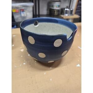 Blue Pottery Poke A Dot Chopstick Bowls